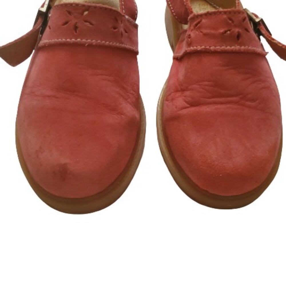 MY TWINN Collections Kids Girls Pink Nubuck Leather Slip-On Flat Clogs Size‎ 1 - Picture 4 of 12